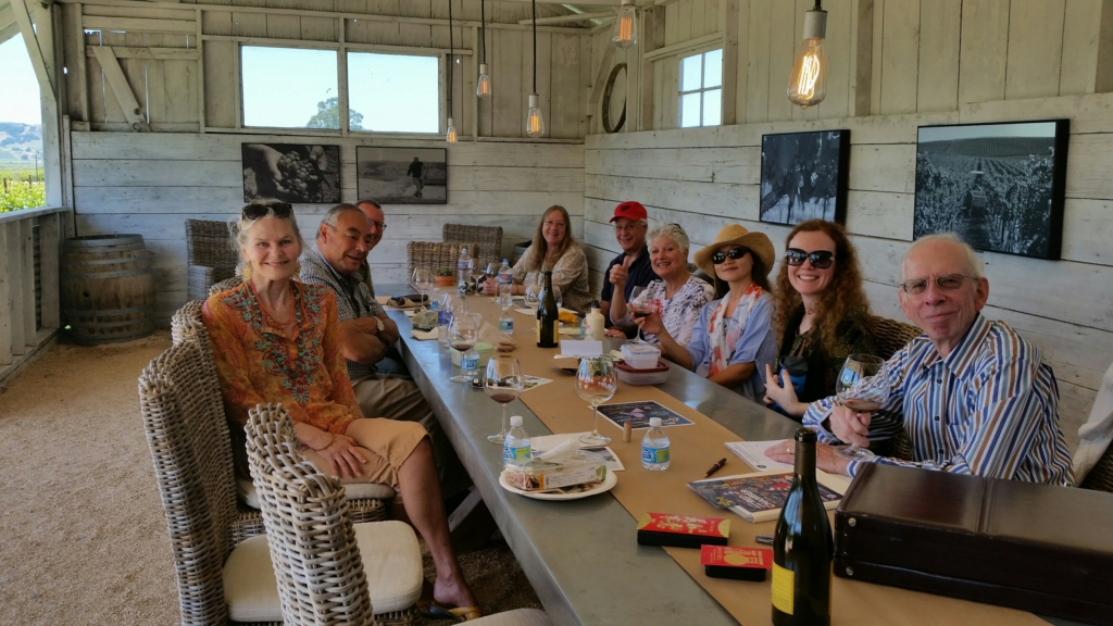 Most of the Sonoma-Penglai Sister City Committee at Donum Winery to visit Ai Weiwei's Zodiac Heads, May 16, 2016